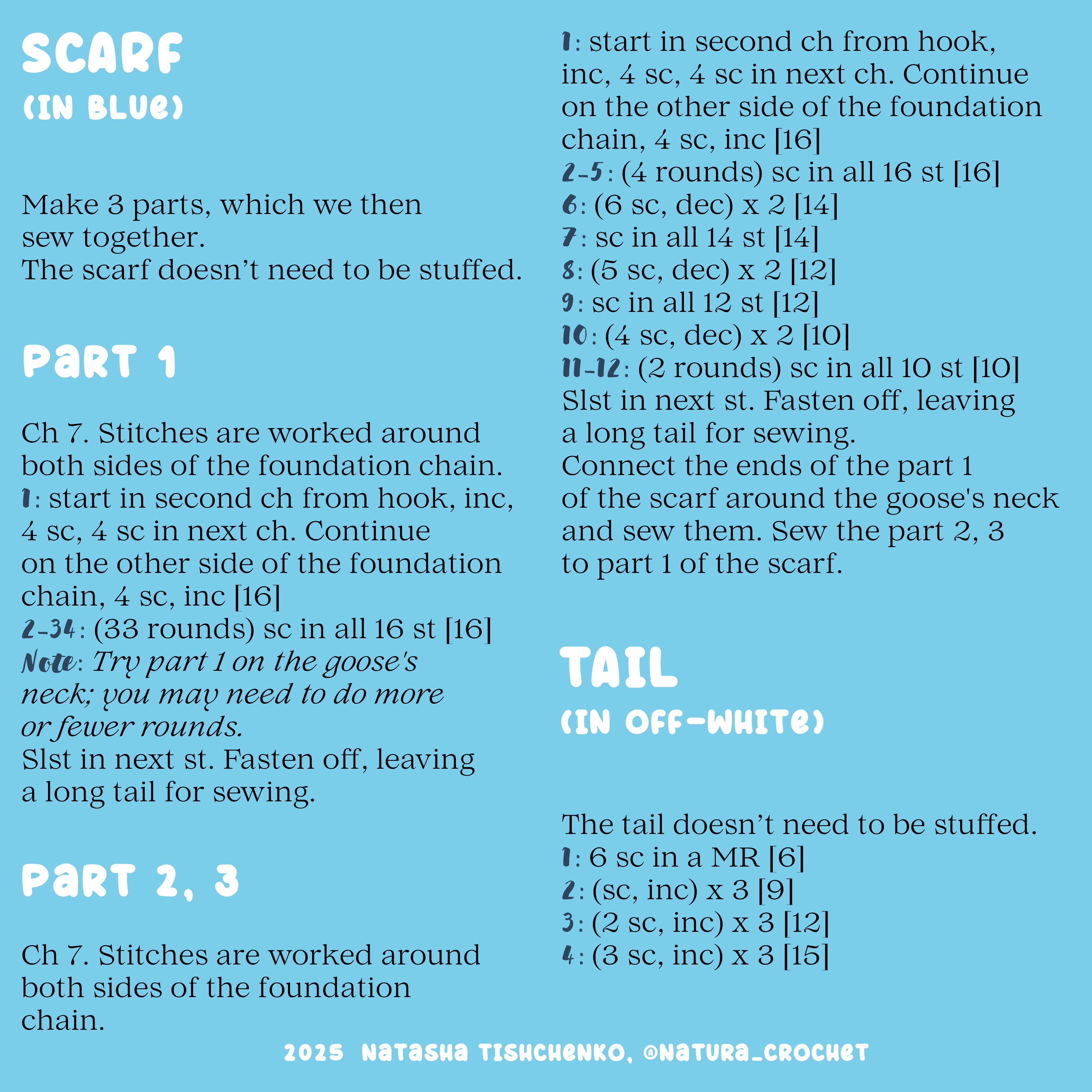 Benson the Goose Crochet Pattern