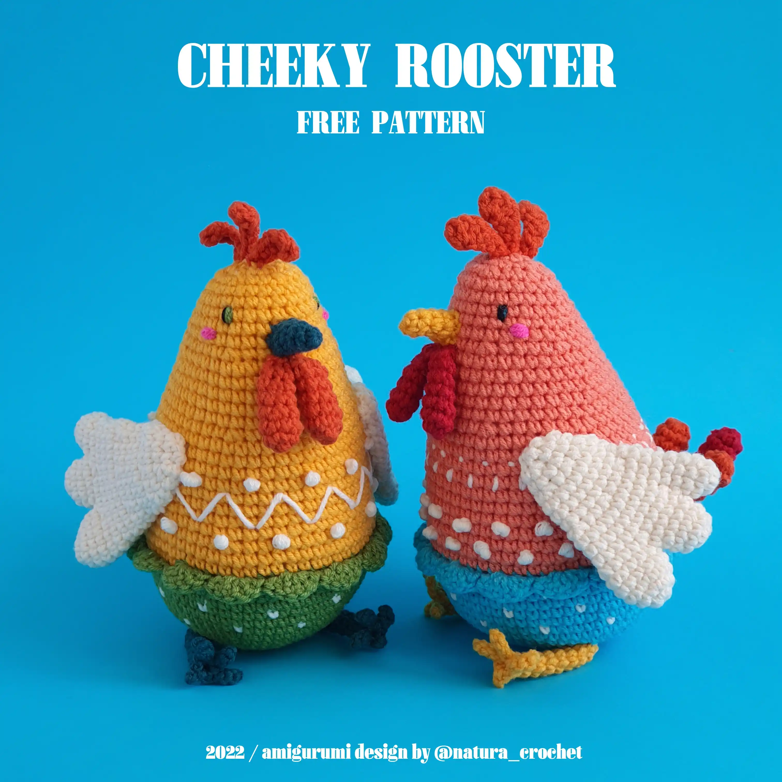 Cheeky Rooster | Free Crochet Pattern| Free Amigurumi PDF