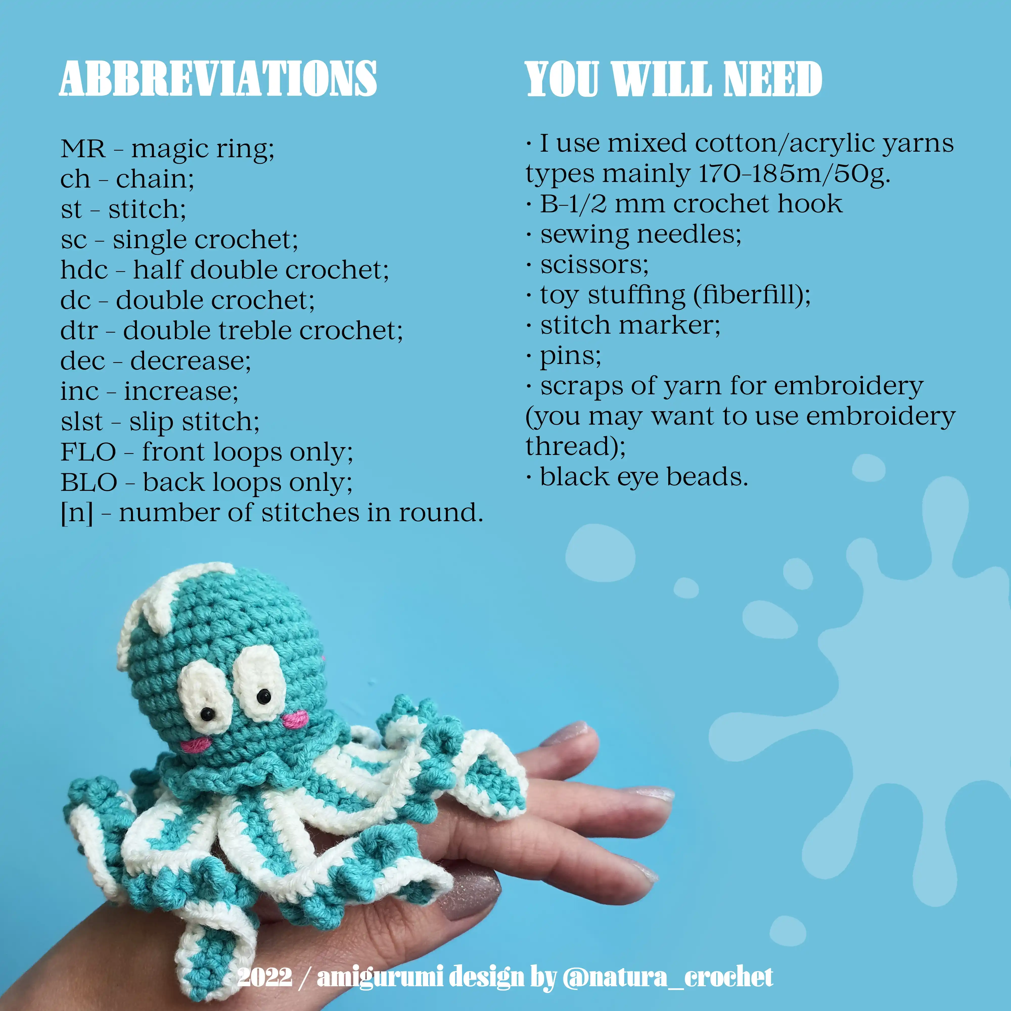Sprinkle the Octopus Crochet Pattern