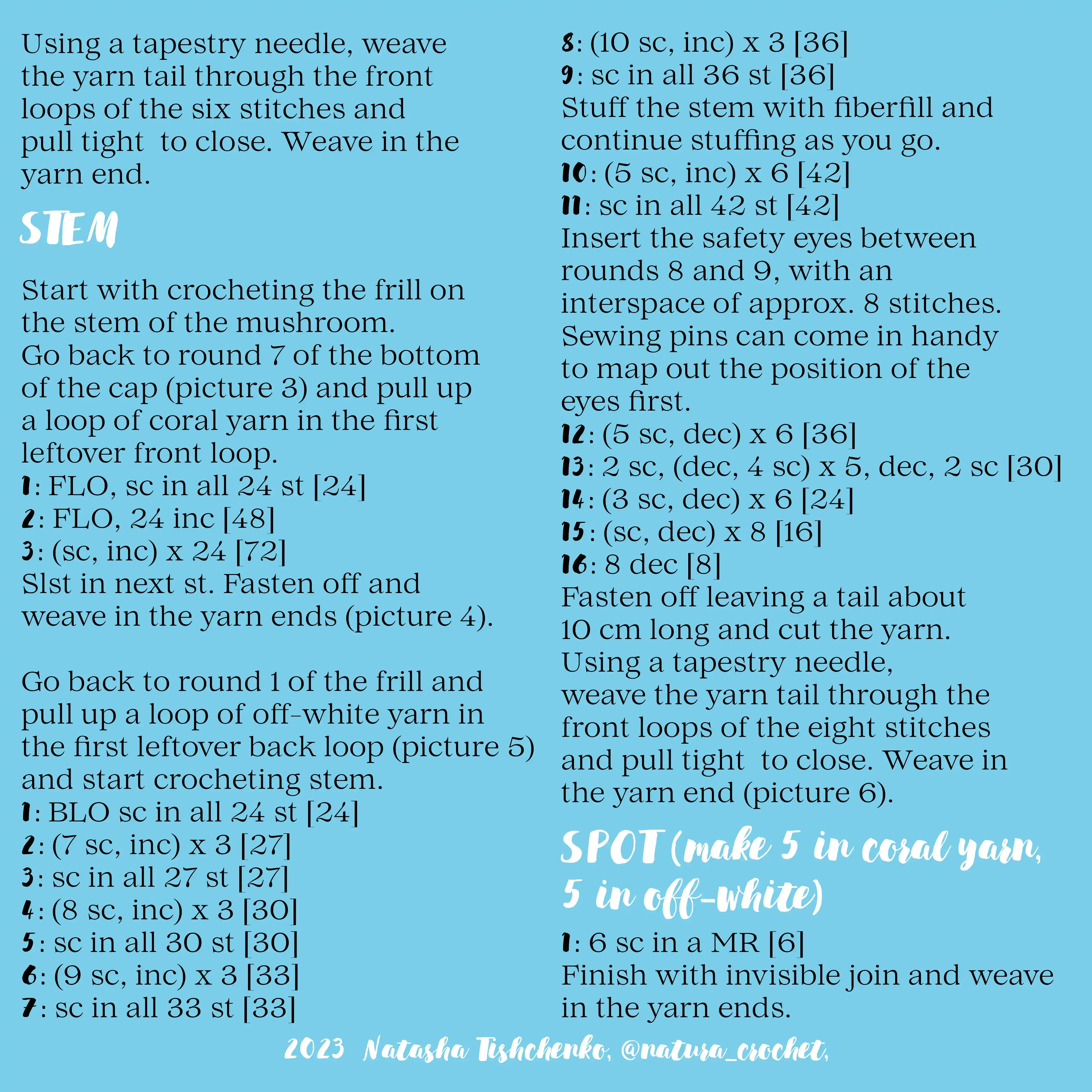 Oleg the Toadstool Crochet Pattern