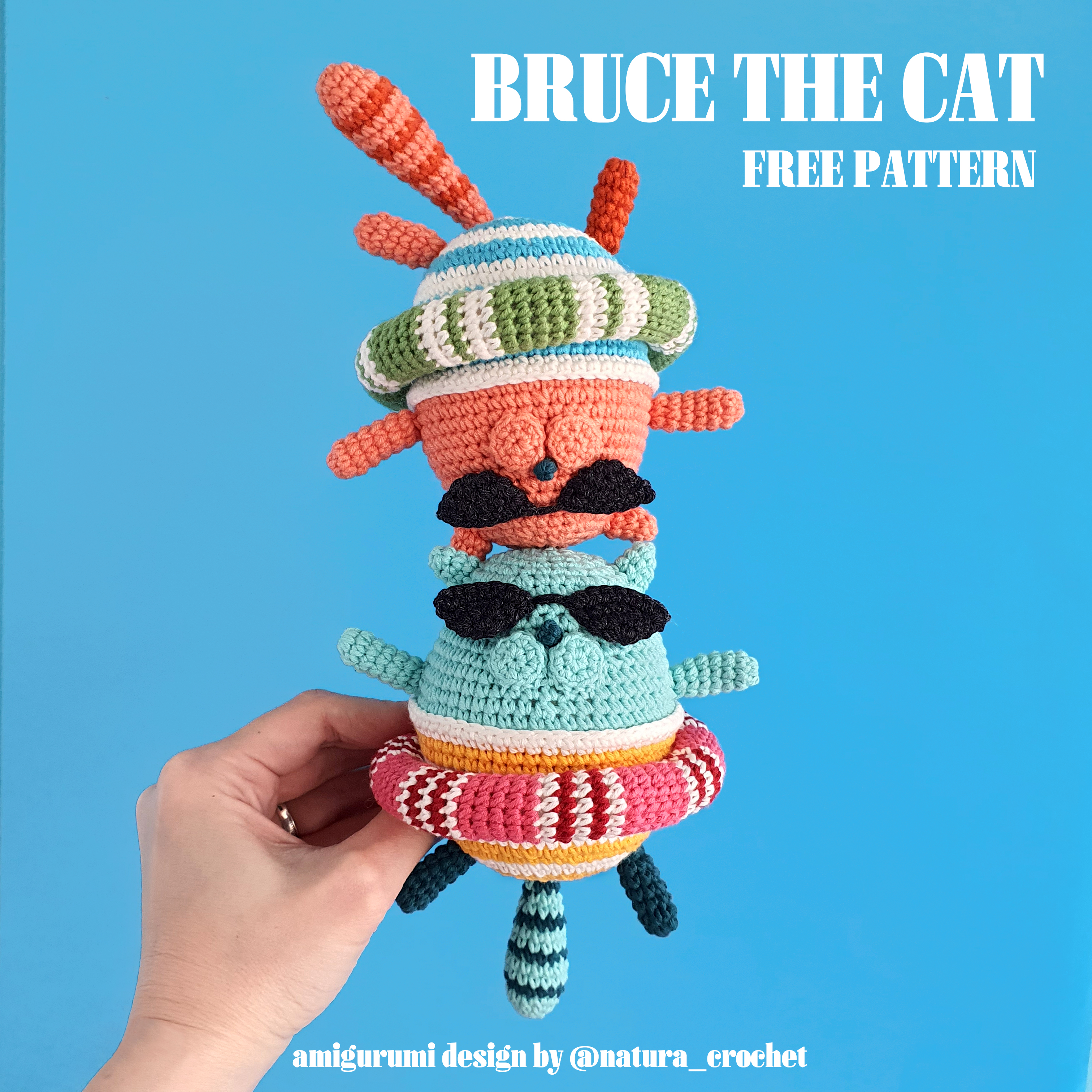 Bruce the Cat Crochet Pattern | Free Amigurumi PDF