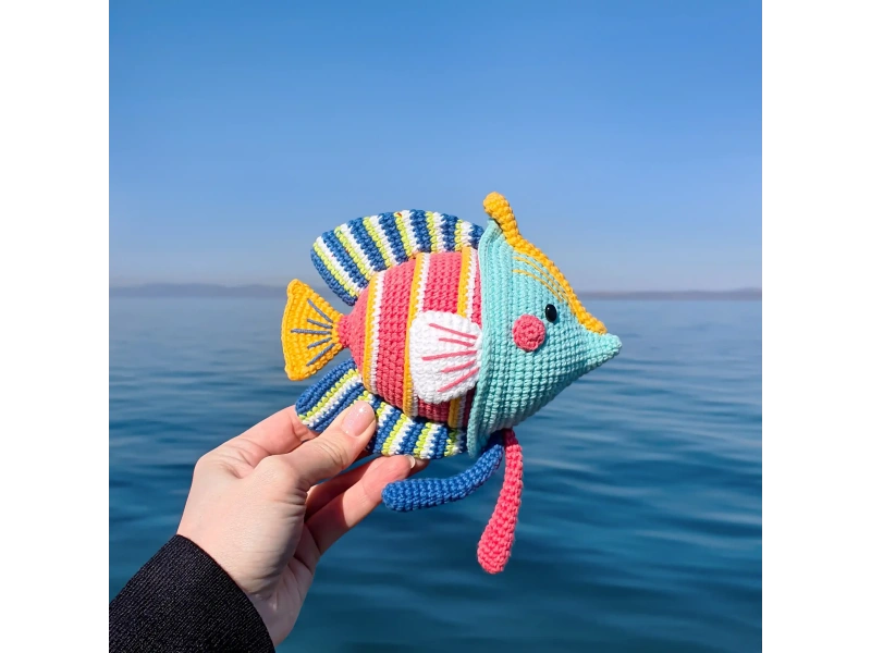 Stripey the Angelfish crochet pattern